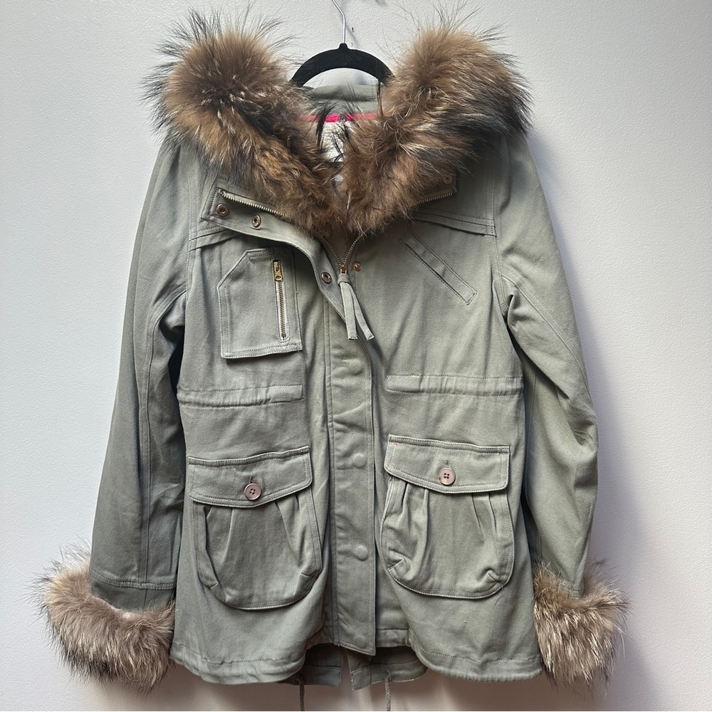 Supreme.la.la Parka with Real Fur Collar and Sleeves